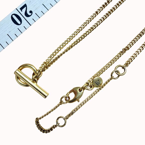 Madewell Gold Tone Toggle Delicate Chain Necklace Minimalist Dainty Classic - Picture 6 of 6